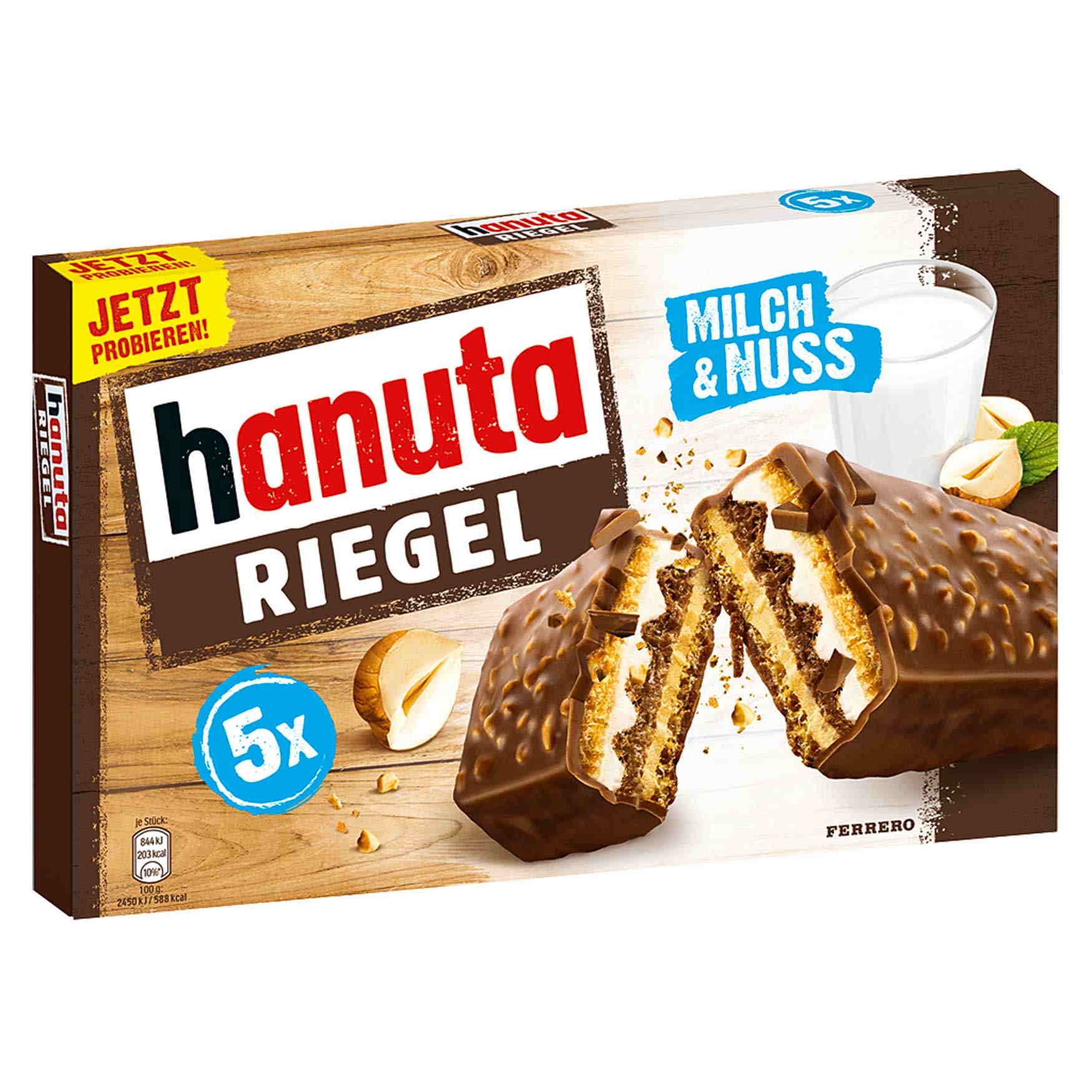 Ferrero Hanuta Riegel 5 stk g. - Grænsehandel til billige priser